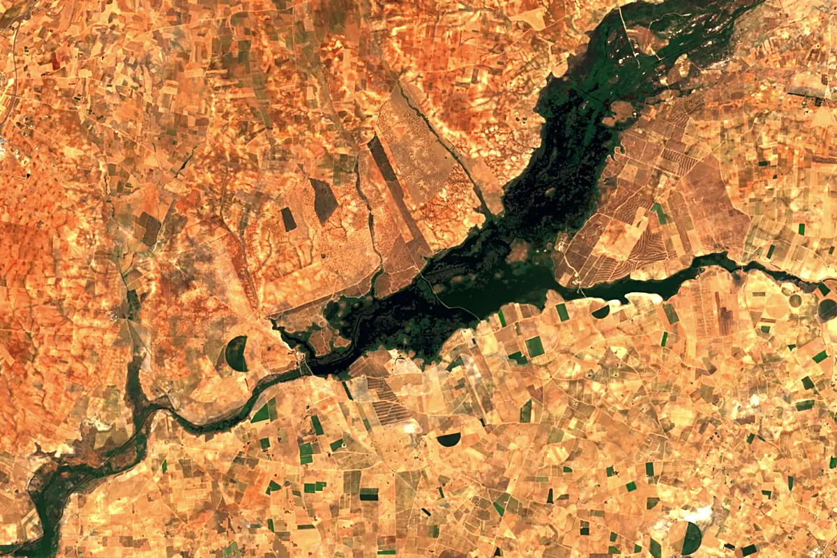 Guadiana: satellite view of the source