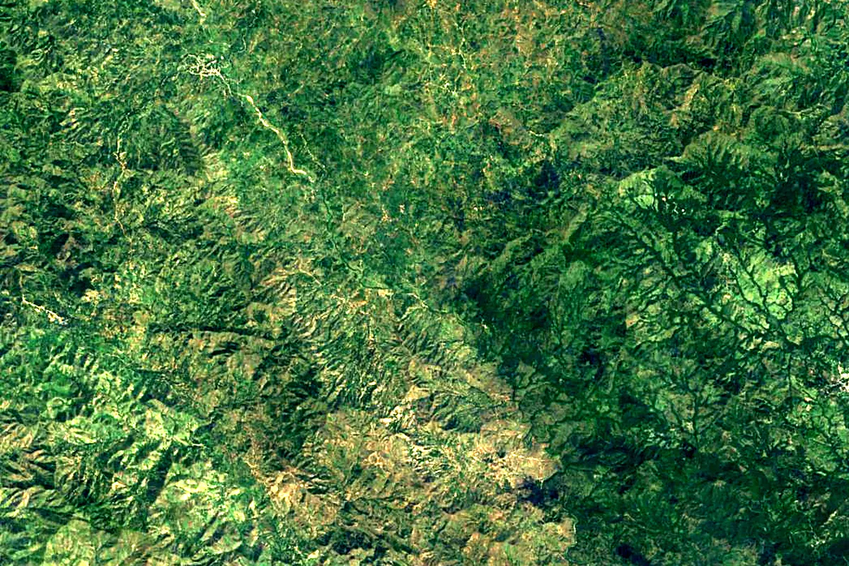 Guayamouc River: satellite view of the source