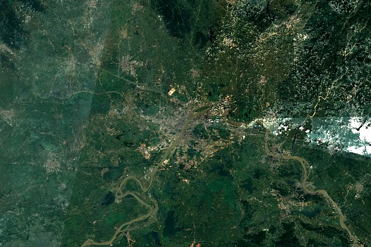 Han River: satellite view of the mouth
