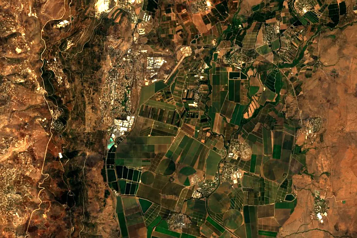 Hasbani River: satellite view of the mouth