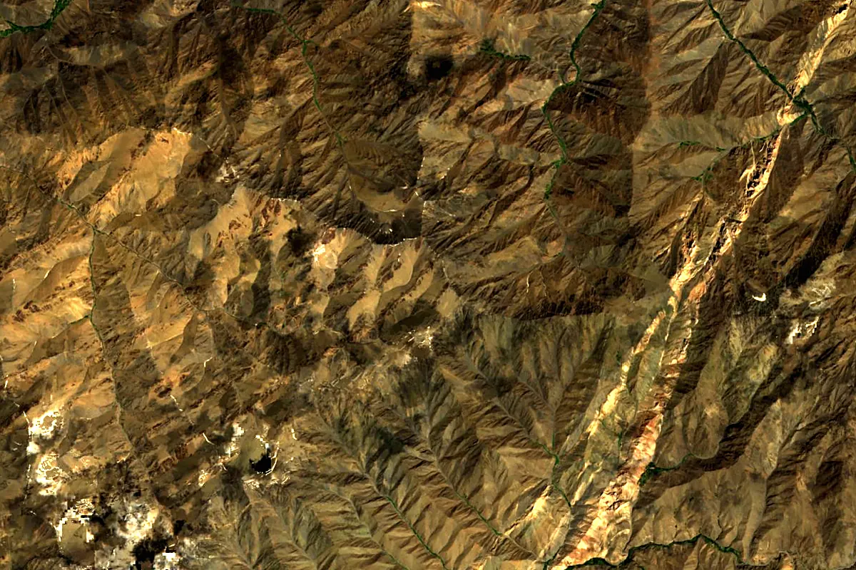 Helmand River: satellite view of the source