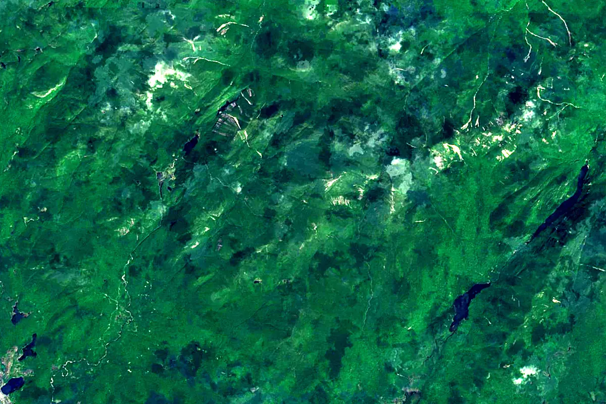 Hudson River: satellite view of the source