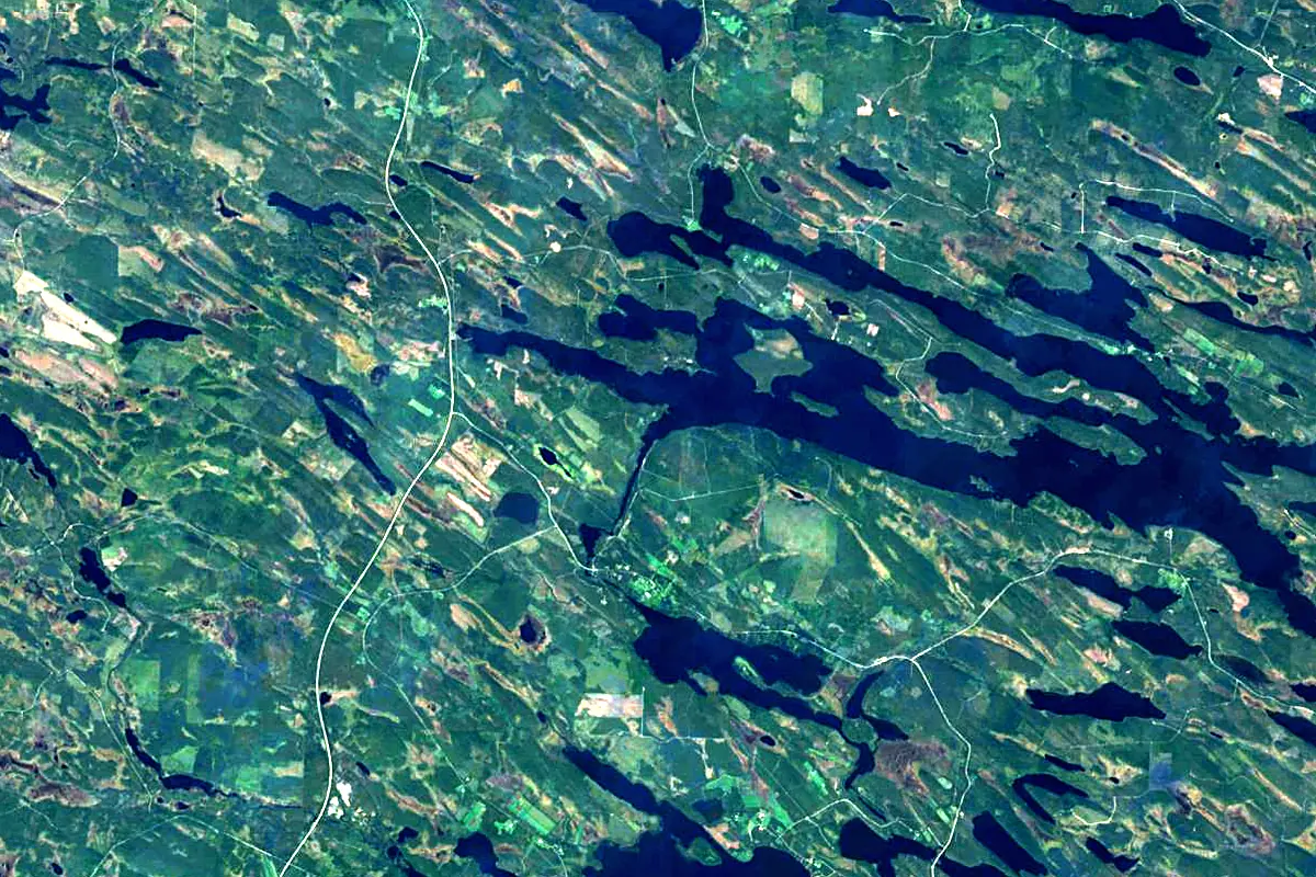 Iijoki: satellite view of the source