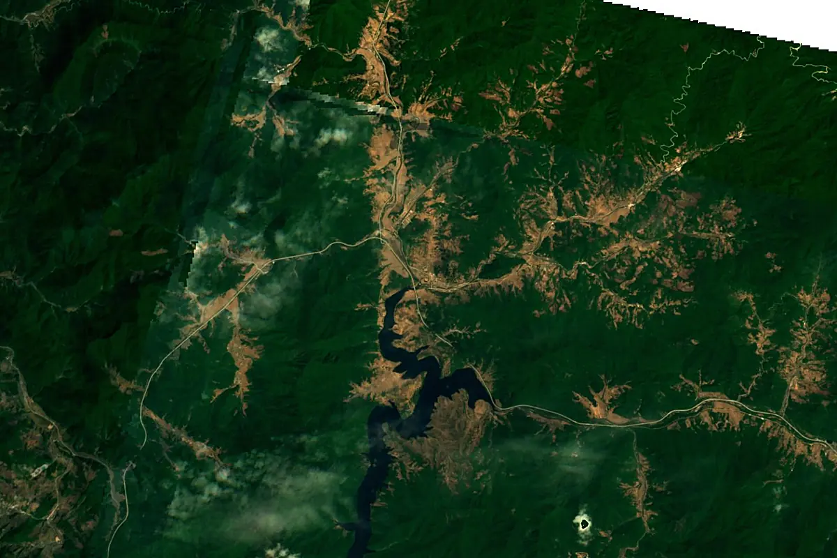 Imjin River: satellite view of the source