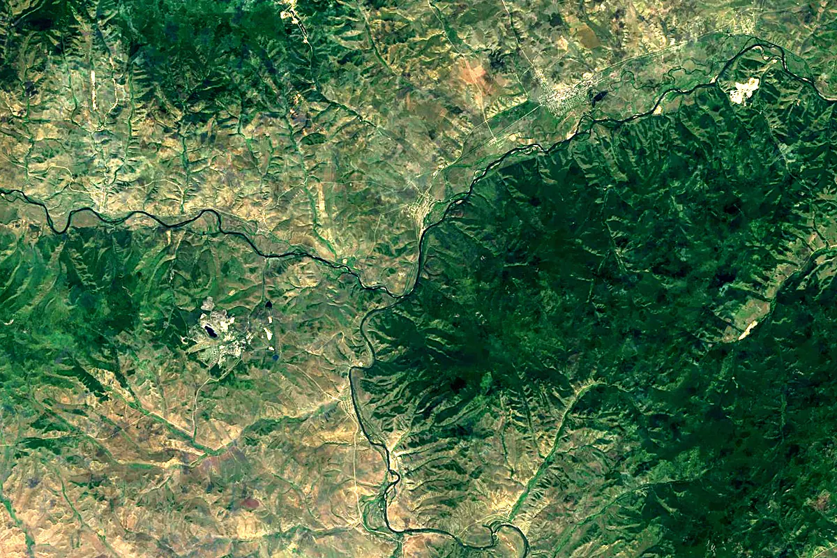 Ingoda: satellite view of the mouth