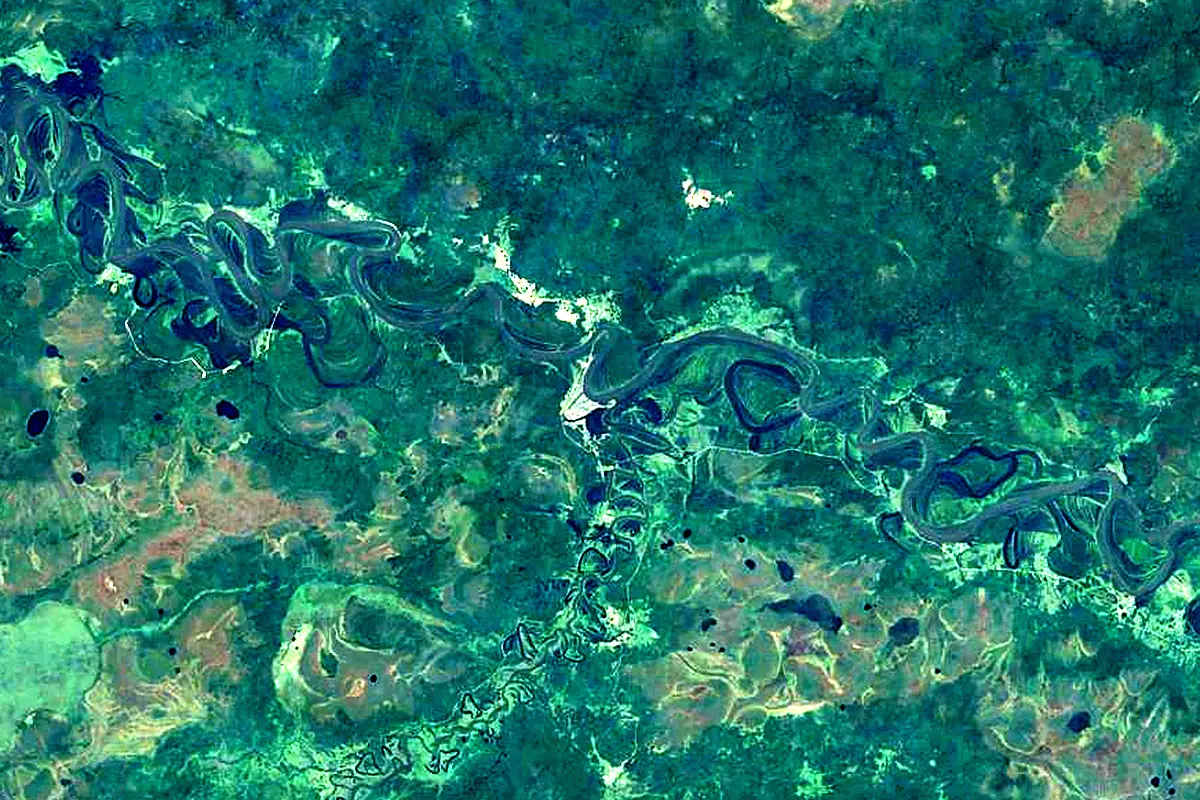 Ishim: satellite view of the mouth