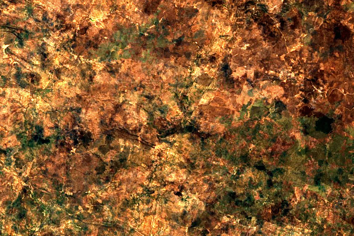 Jaguaribe River: satellite view of the source