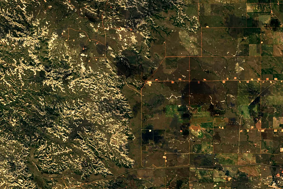 James River: satellite view of the source