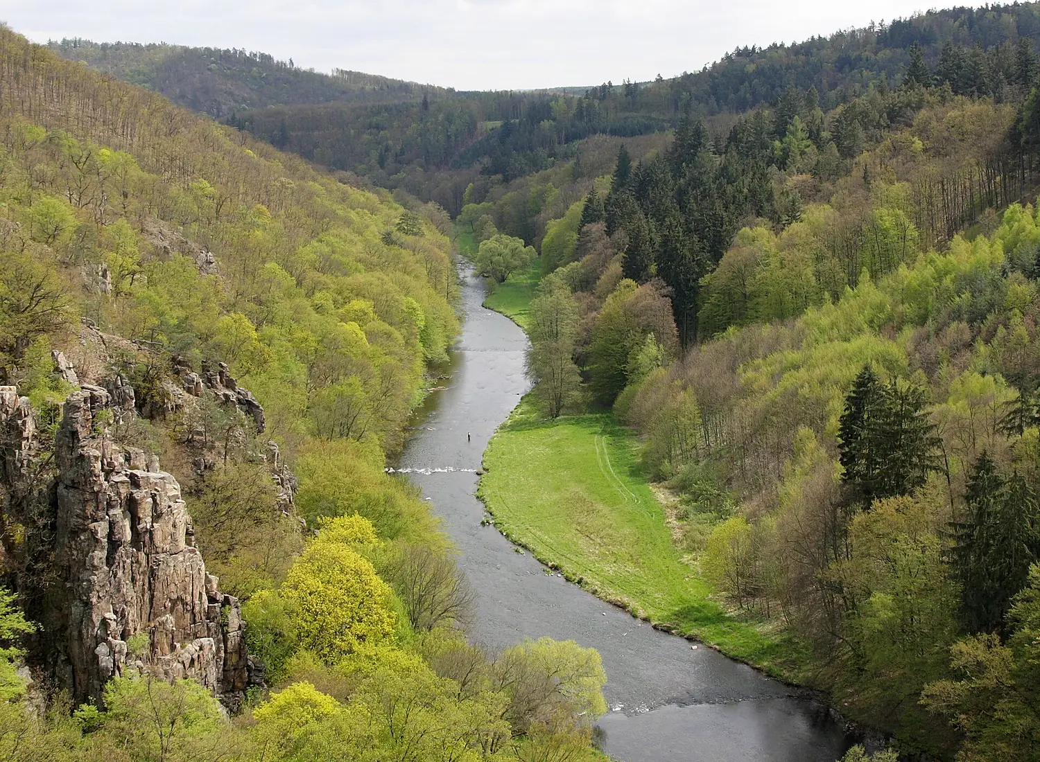 Lhánice - řeka Jihlava z vyhlídky Na Babách obr2
