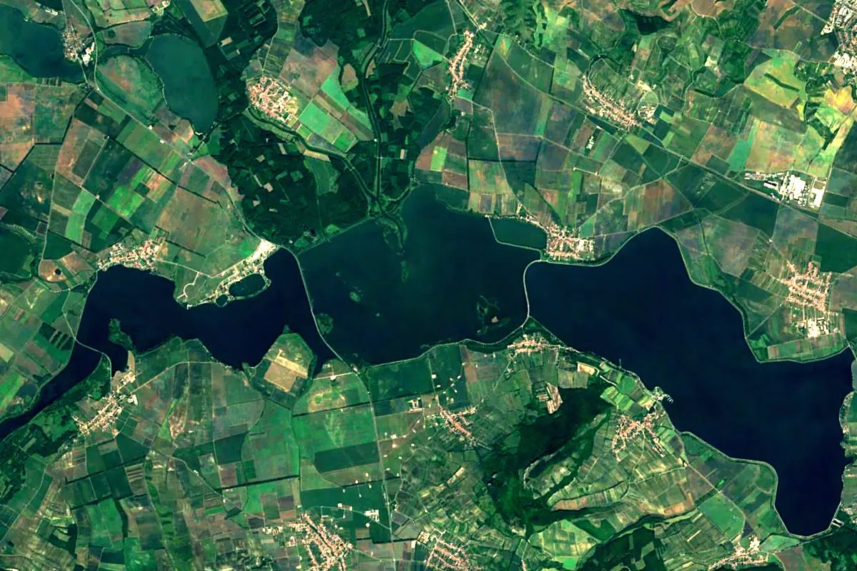 Jihlava: satellite view of the mouth