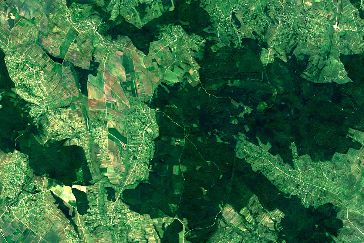 Jijia River: satellite view of the source
