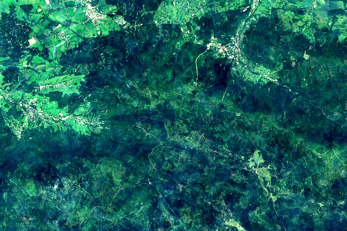 Jizera: satellite view of the source