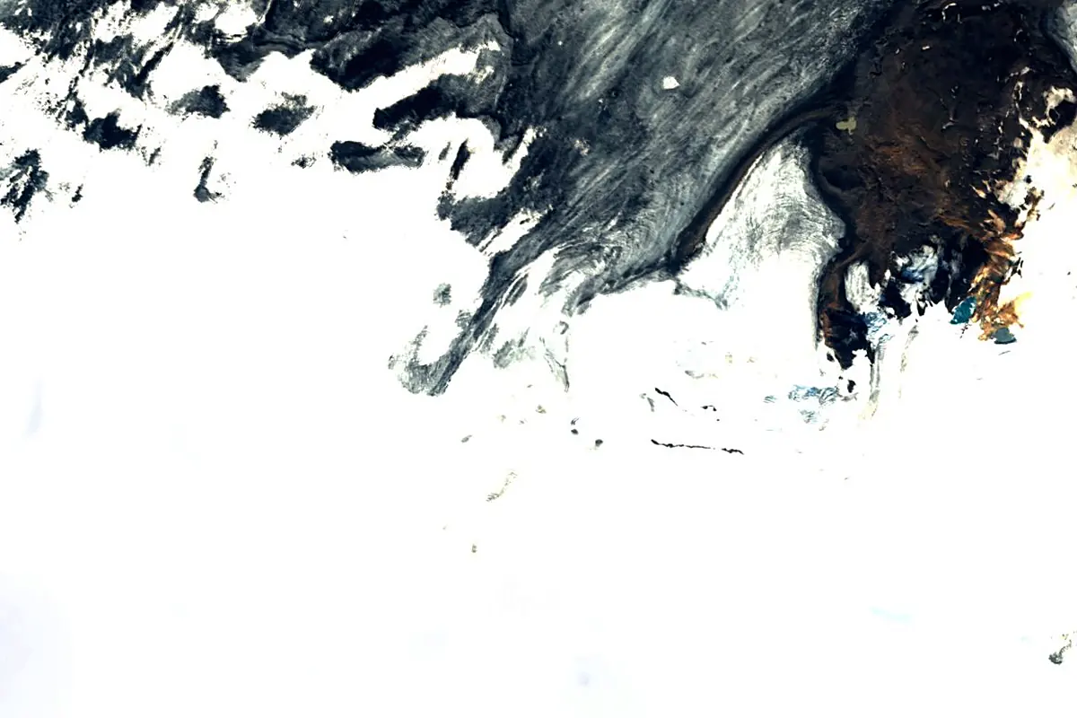 Jökulsá á Fjöllum: satellite view of the source
