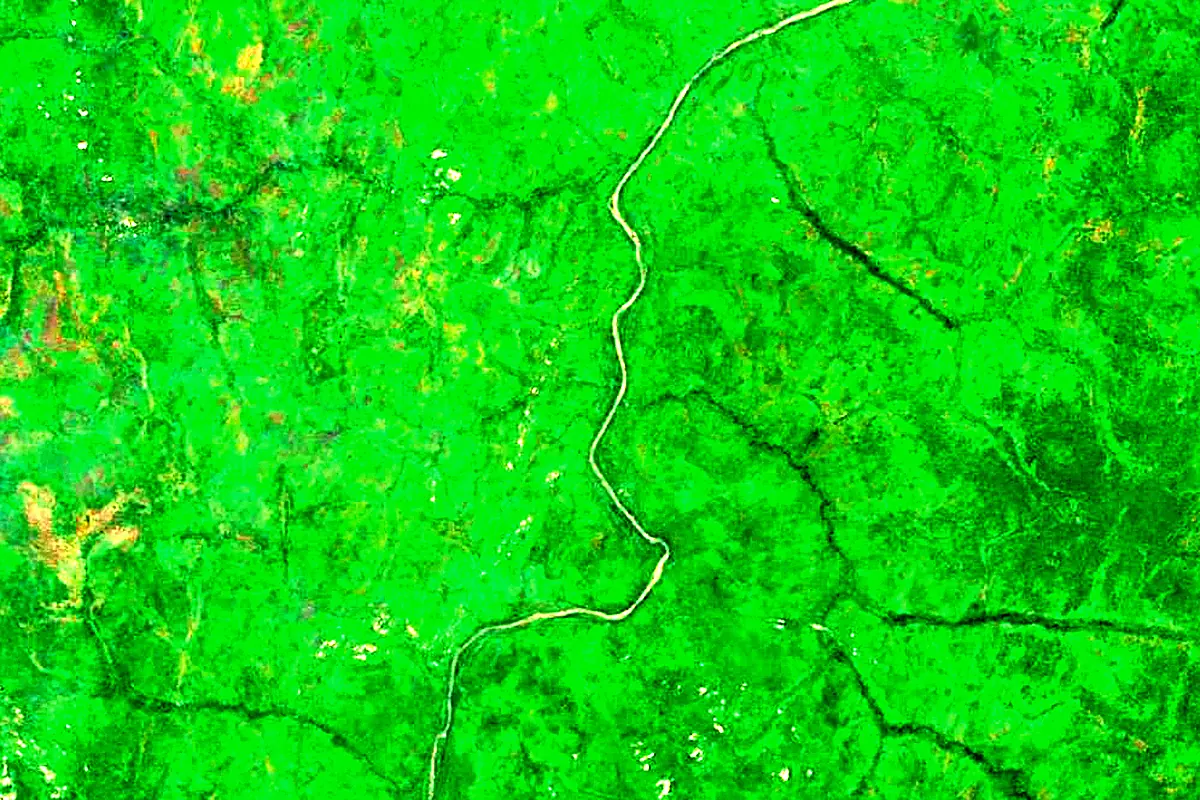 Jur River: satellite view of the source