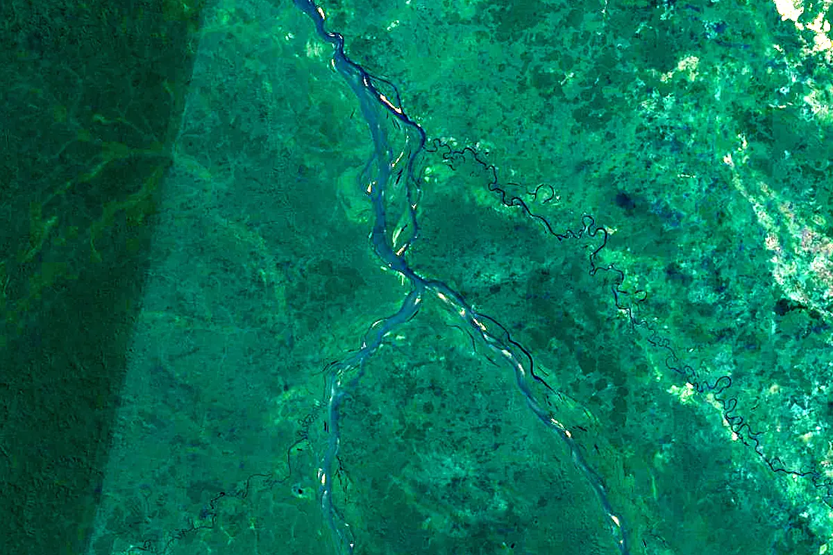 Juruena River: satellite view of the mouth