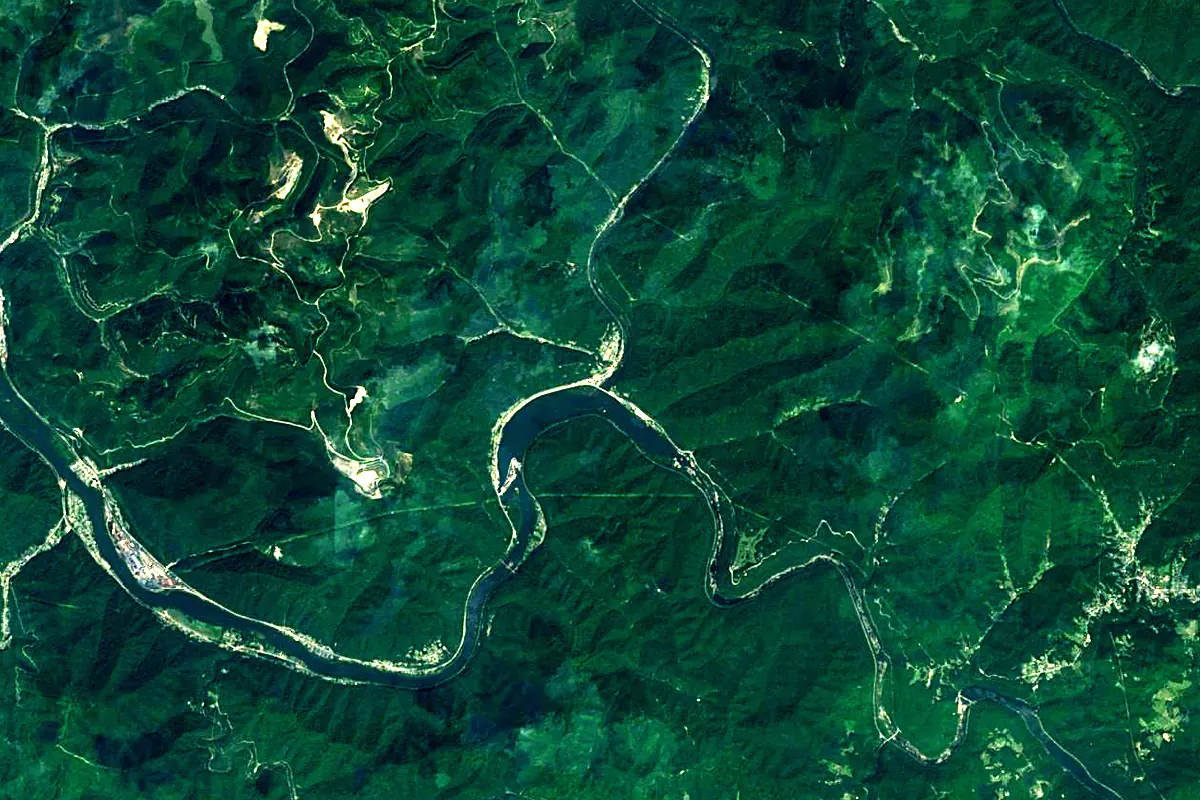 Kanawha River: satellite view of the source