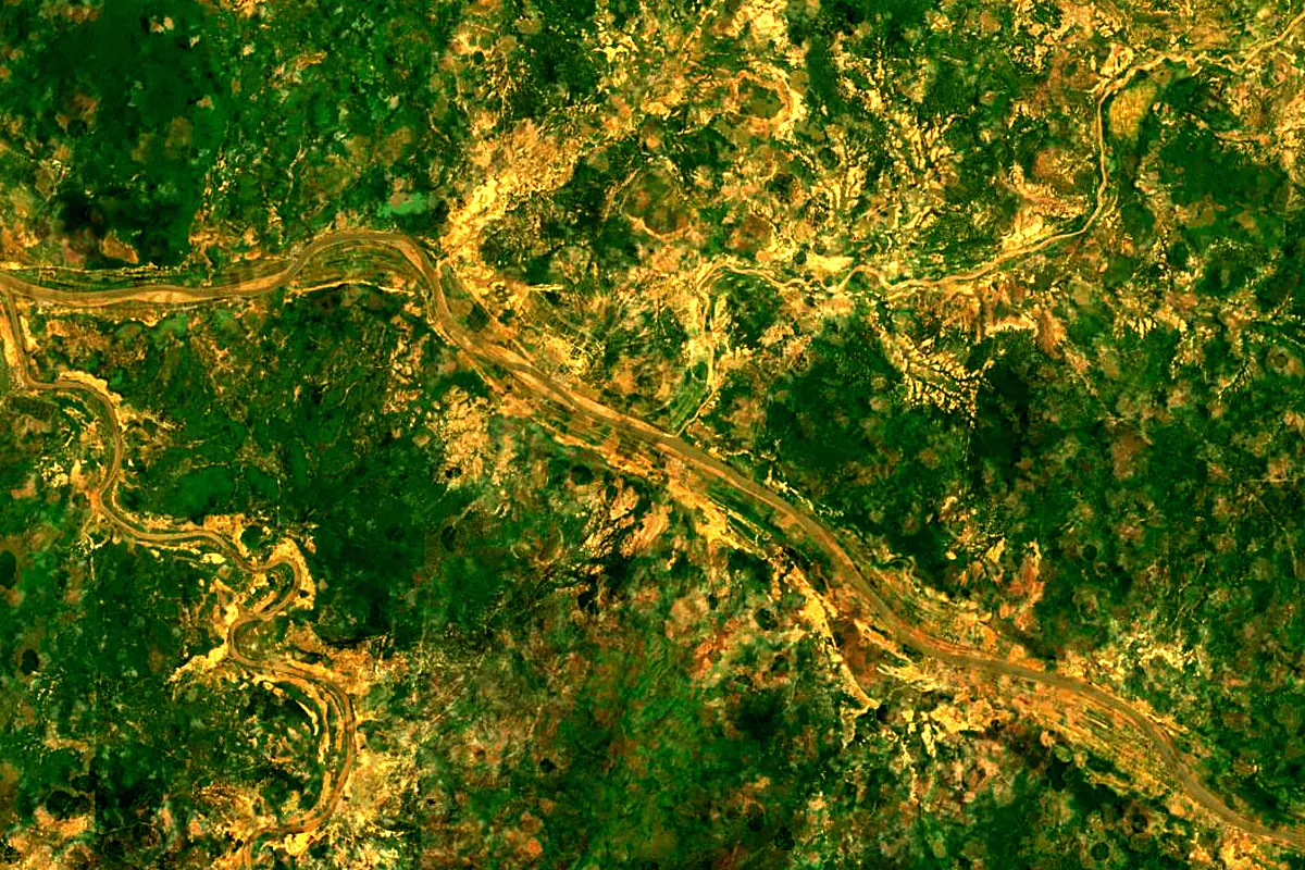 Karakoro River: satellite view of the mouth