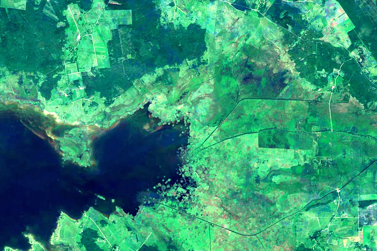 Kasari River: satellite view of the mouth