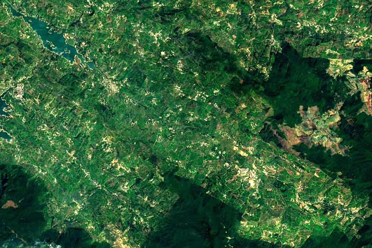 Kelani River: satellite view of the source