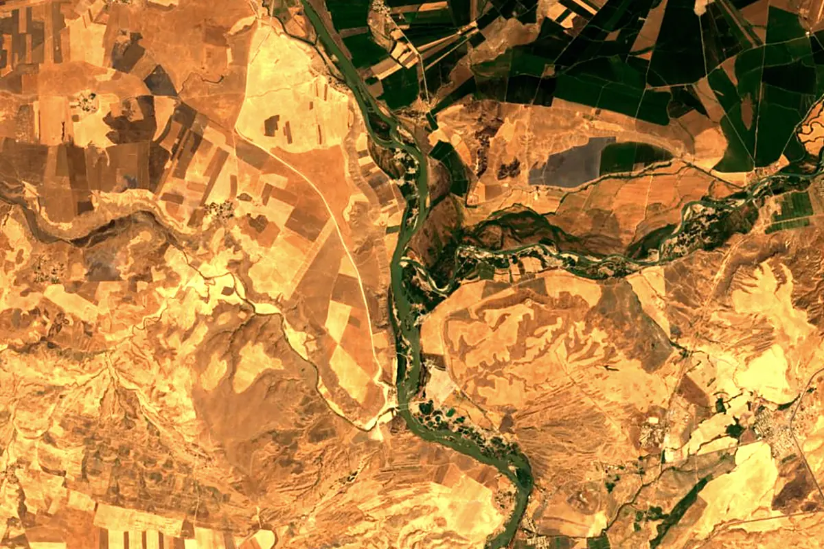 Khabur: satellite view of the mouth