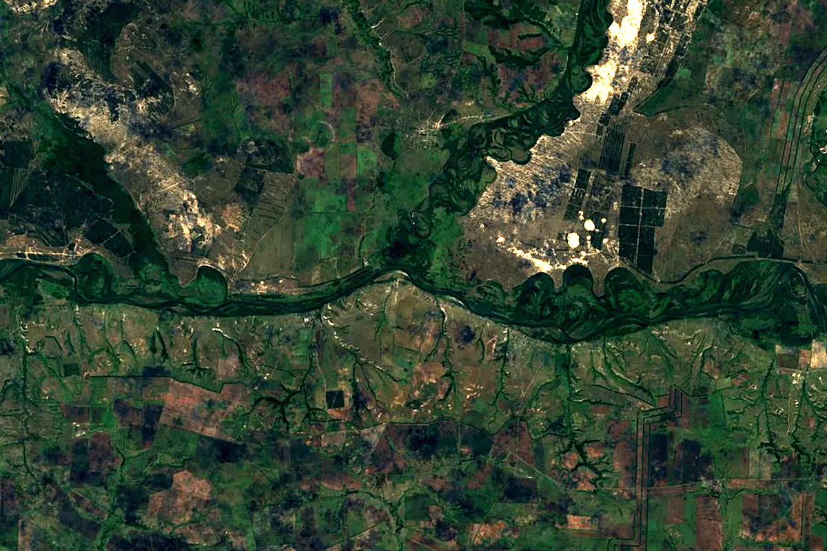 Khopyor: satellite view of the mouth