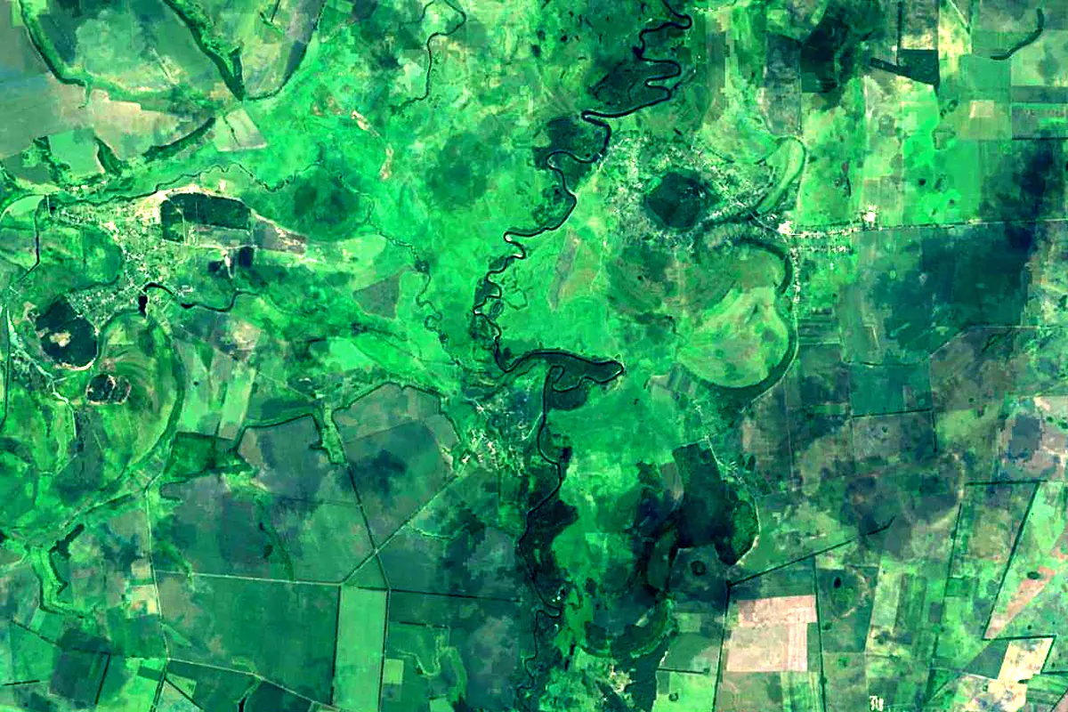 Khorol River: satellite view of the mouth