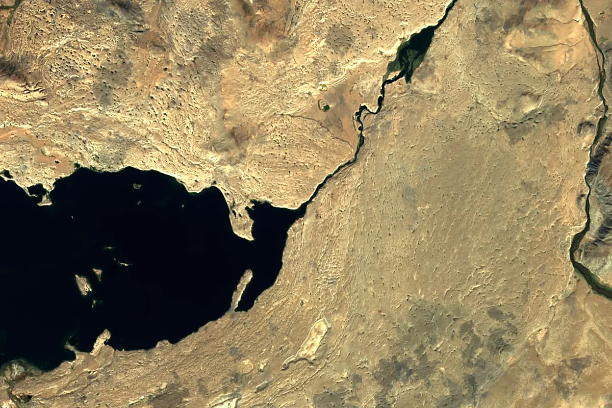Khovd River: satellite view of the source