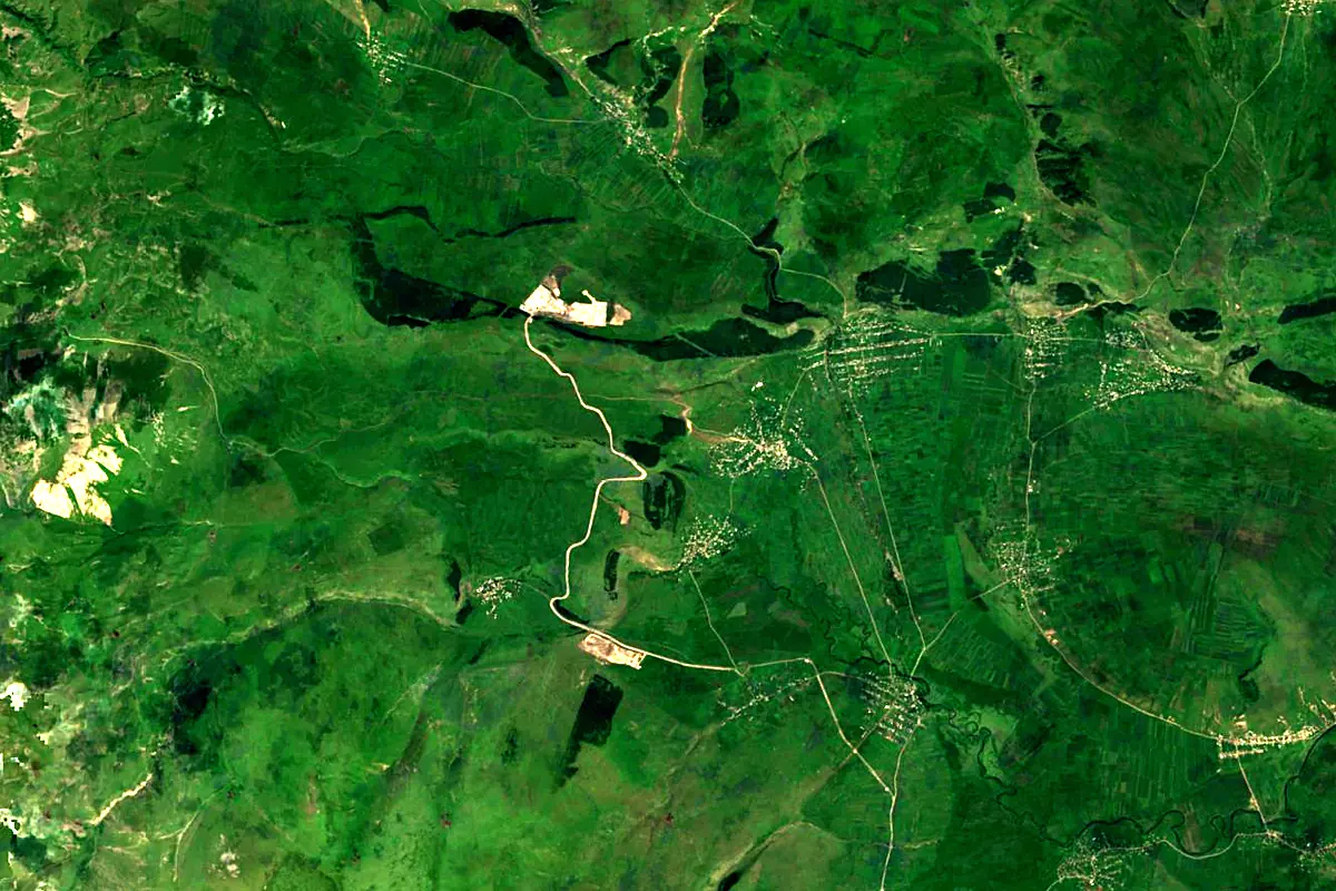 Khrami River: satellite view of the source