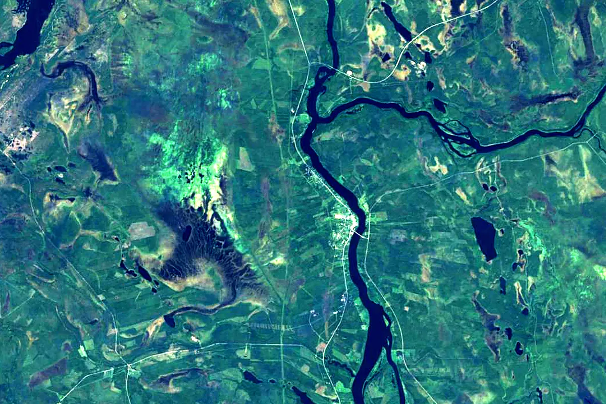 Kitinen: satellite view of the mouth