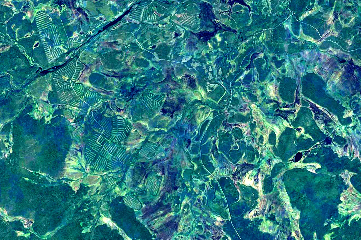 Kitinen: satellite view of the source