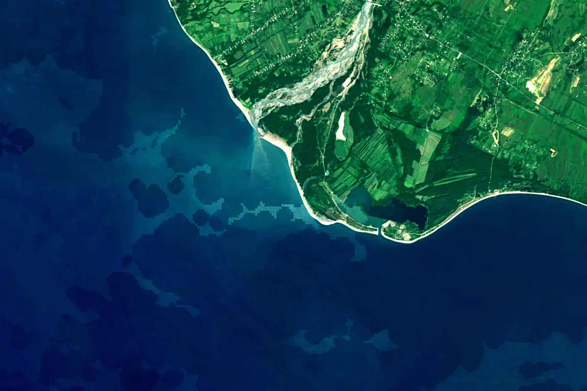 Kodori River: satellite view of the mouth