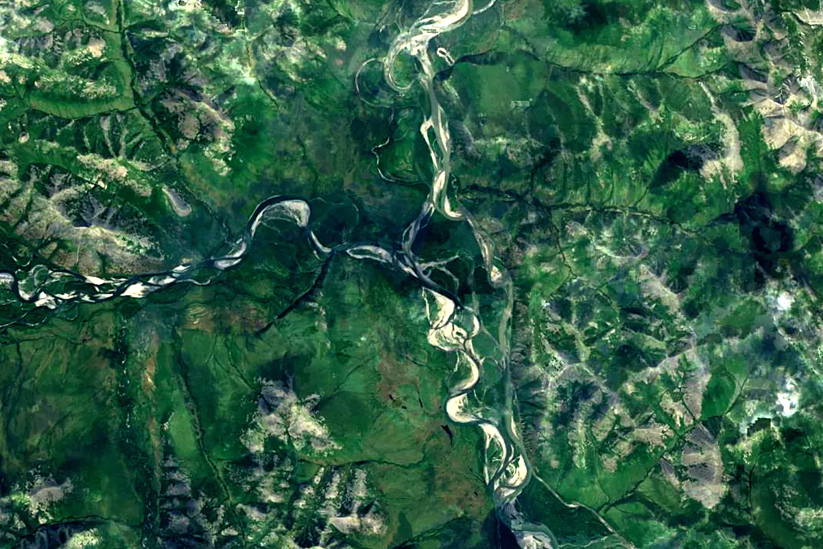 Kolyma: satellite view of the source