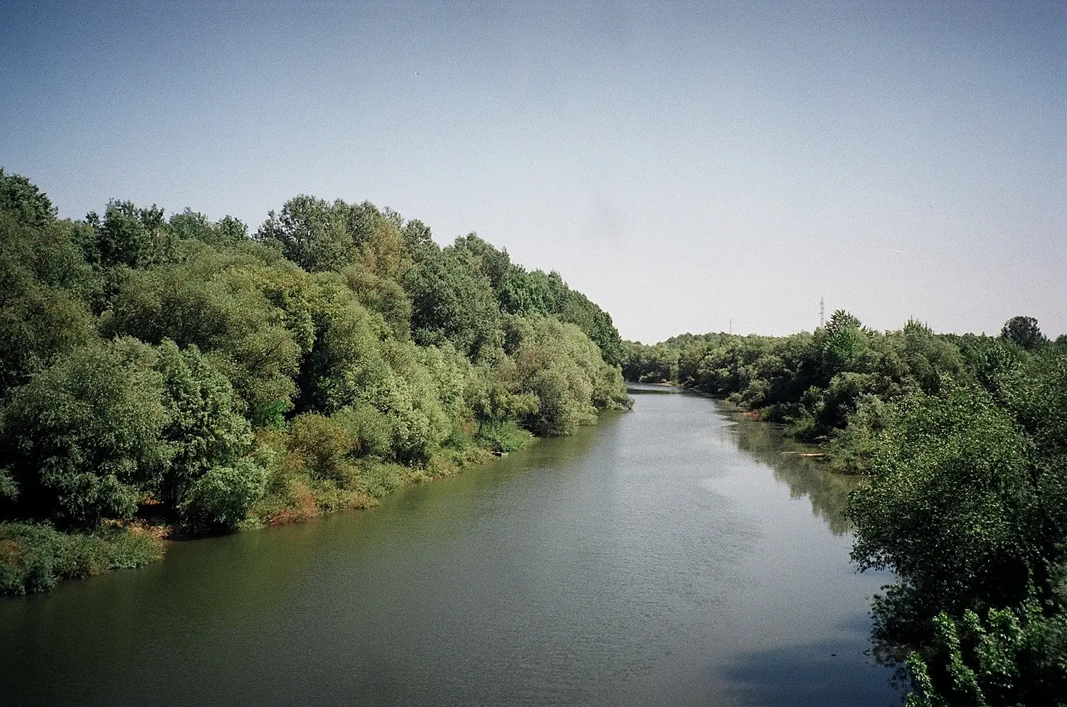 The river Körös near the Hungarian town Mezőberény