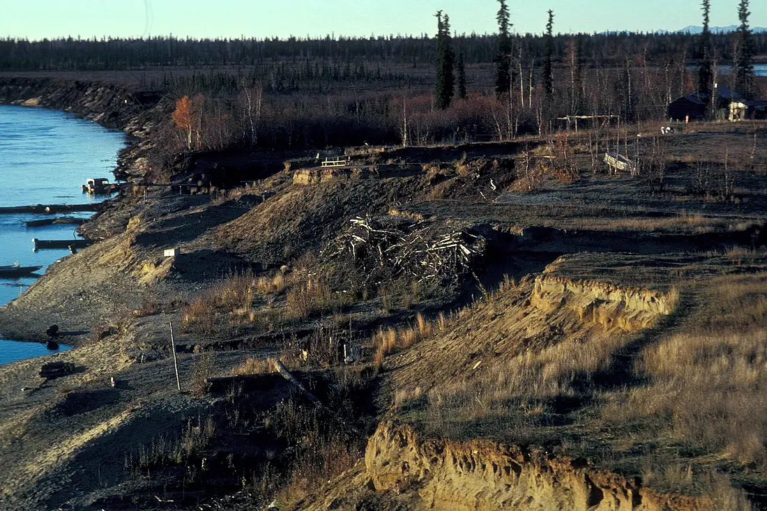 Huslia Koyukuk river bank
