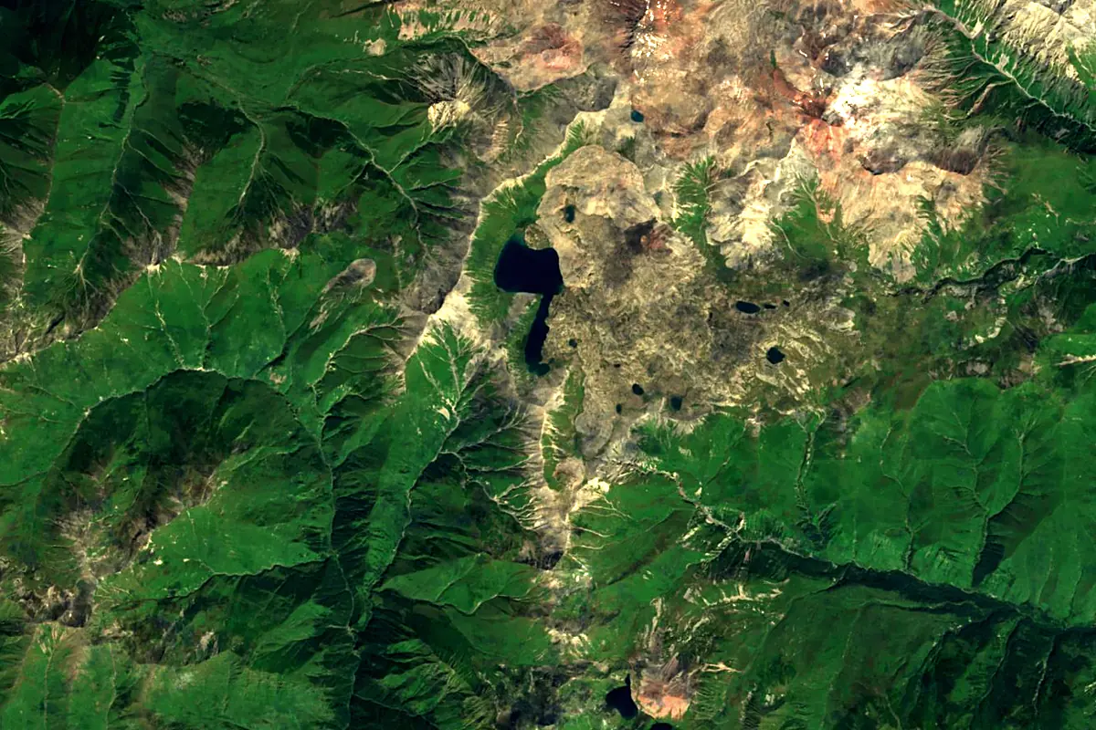 Ksani: satellite view of the source