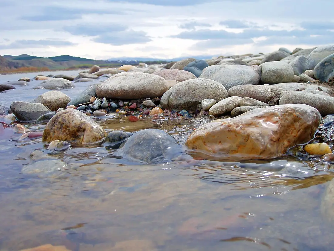 Cobbles in Kuban River