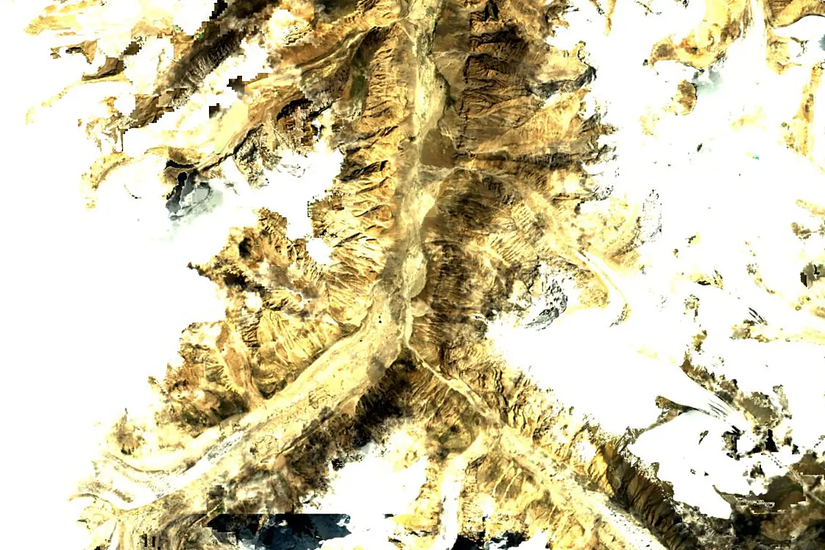 Kuri Chhu: satellite view of the source