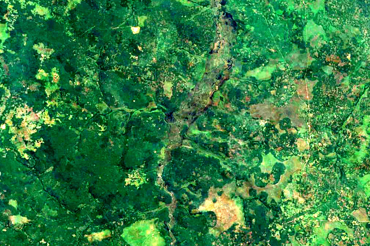 Kwilu River: satellite view of the source