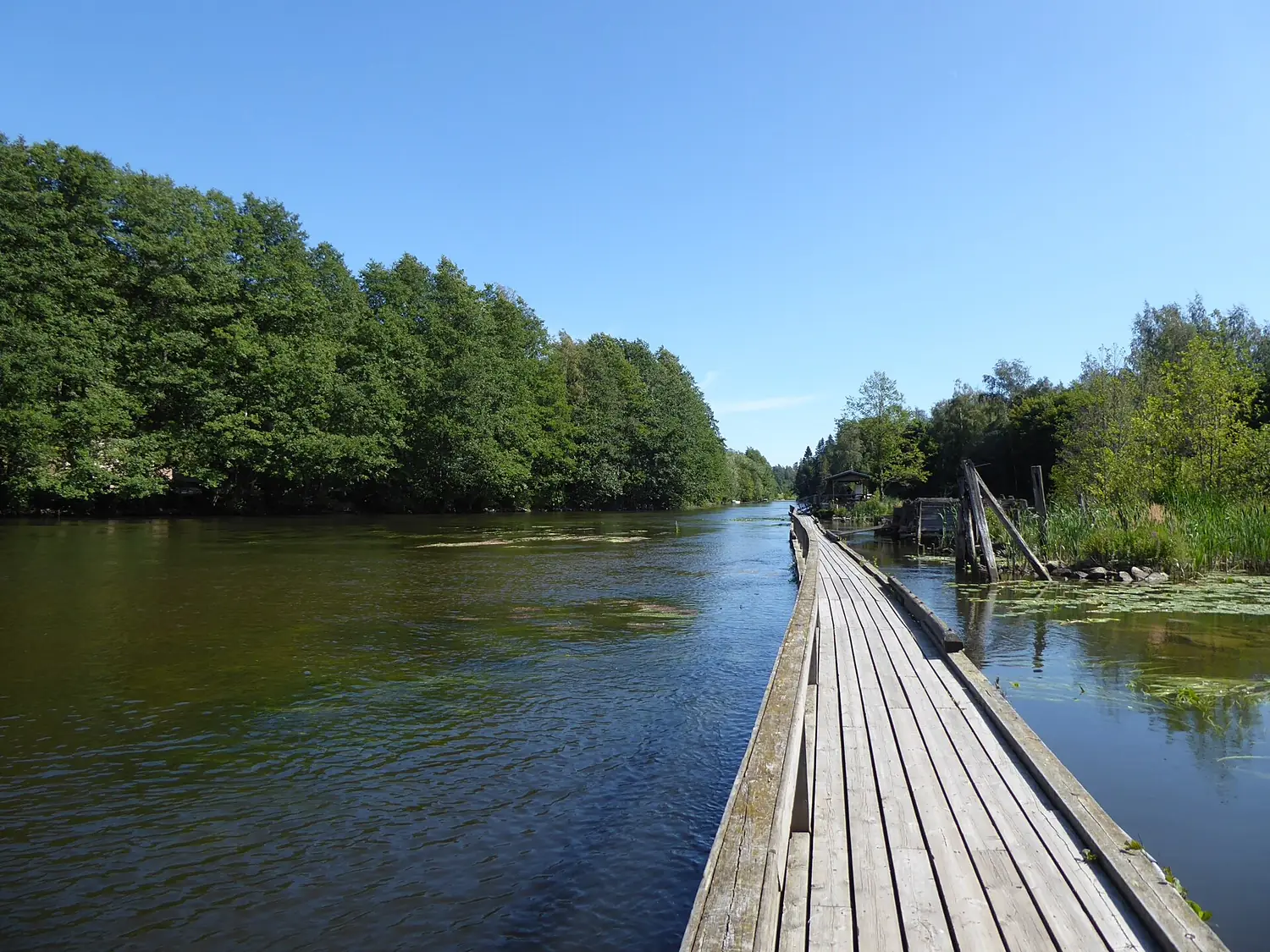 Korkeakoski casting pier Kymijoki Kotka Kymenlaakso Finland 23July2023