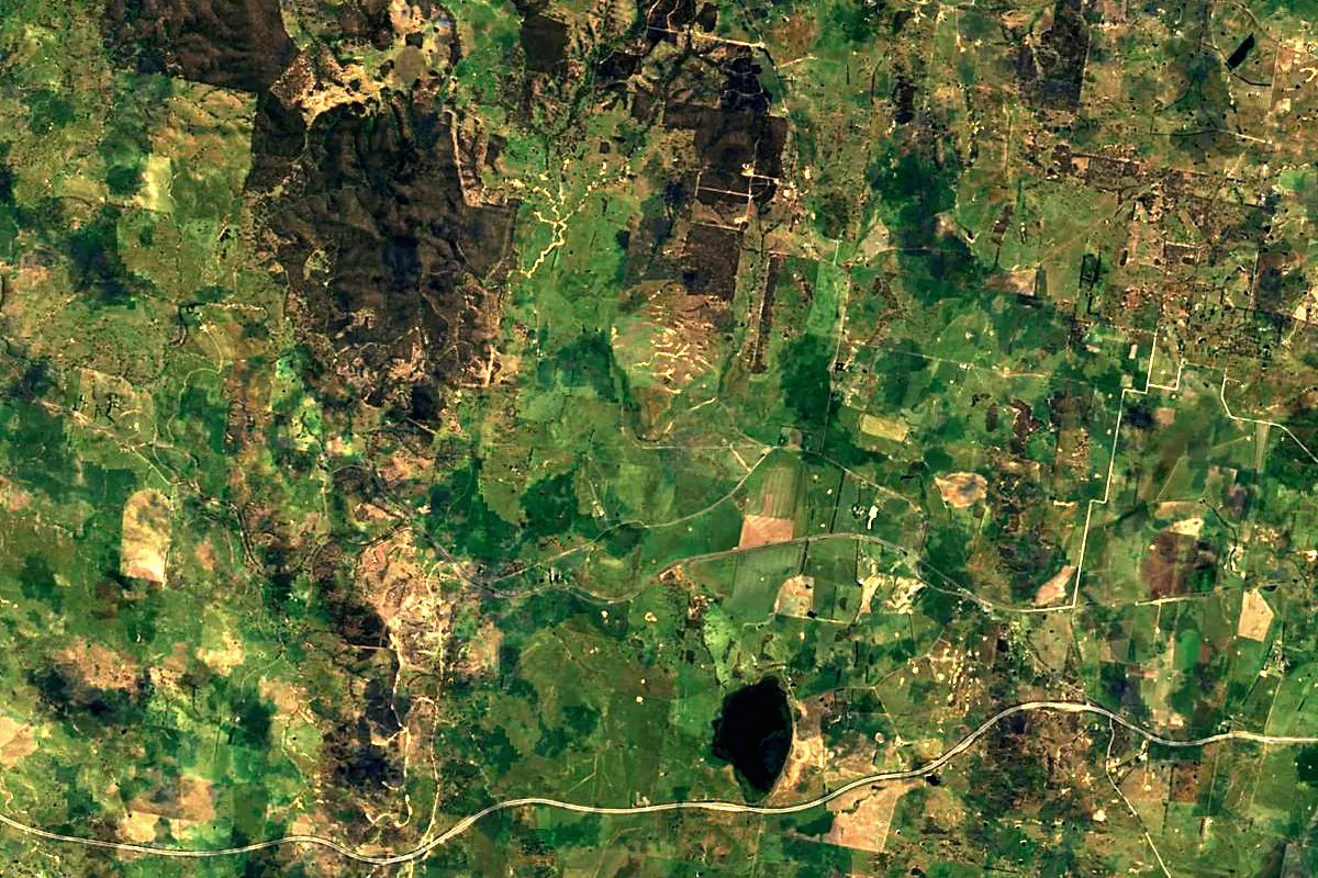 Lachlan River: satellite view of the source