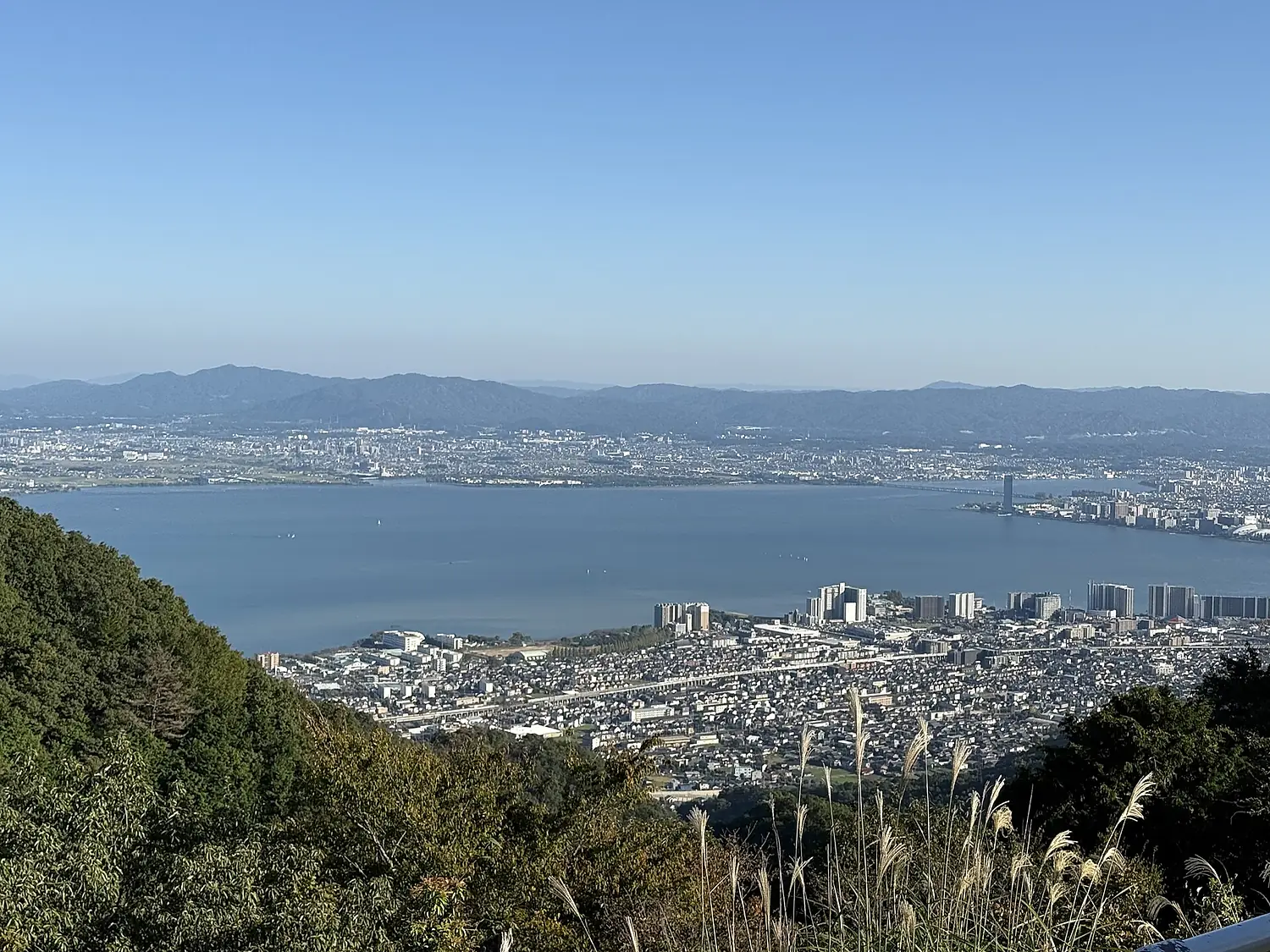Top view of Lake Biwa