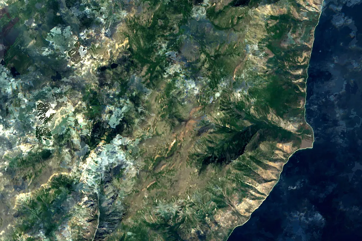 Lena River: satellite view of the source