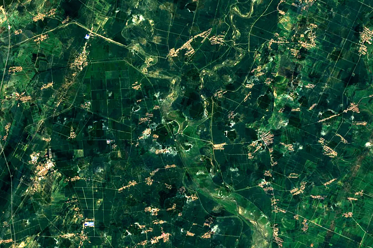Liao River: satellite view of the source