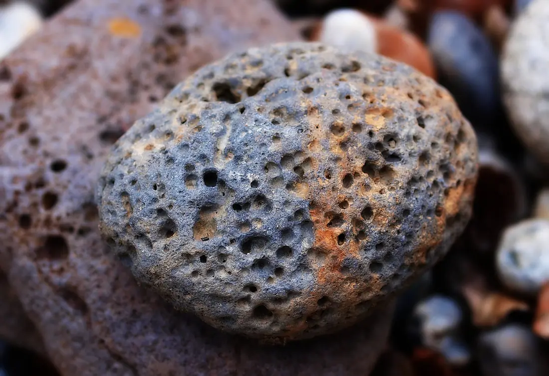 Lava Rock on the bank of the Liard River