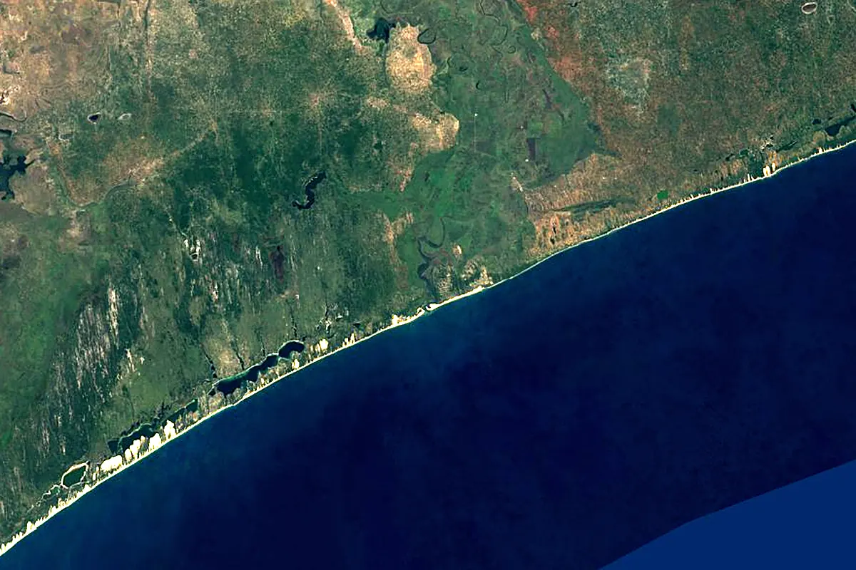 Limpopo River: satellite view of the mouth