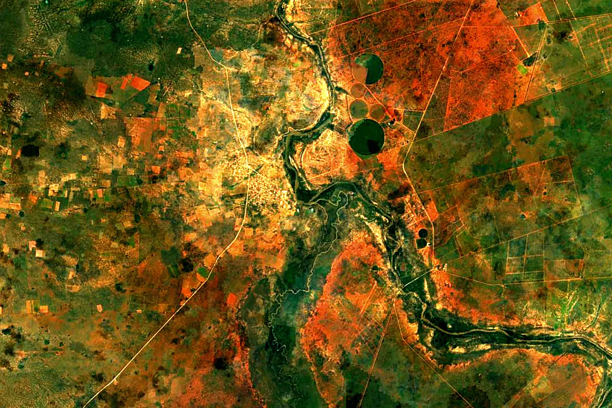 Limpopo River: satellite view of the source