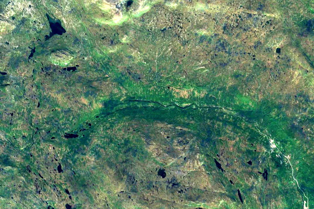 Ljusnan: satellite view of the source