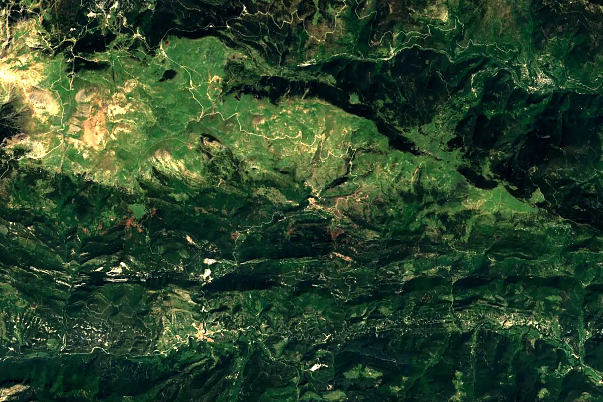 Llobregat: satellite view of the source