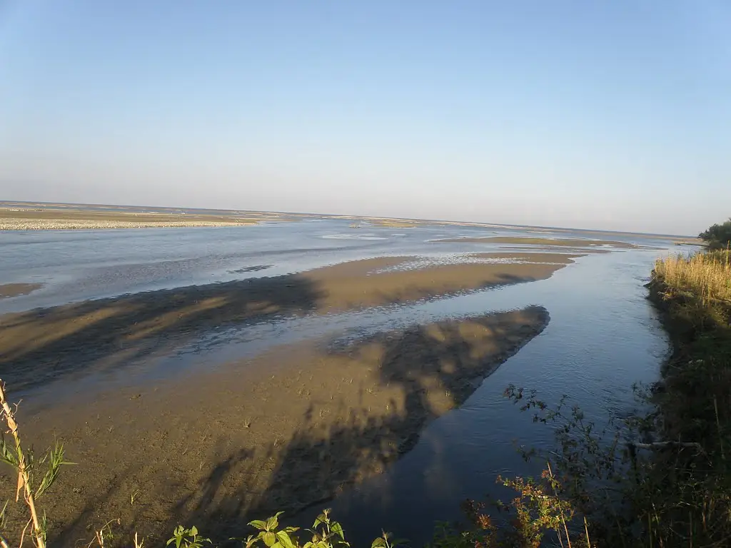 Landscape view of Loes River estuary, Liquica, Timor-Leste, 19 Sep 2009