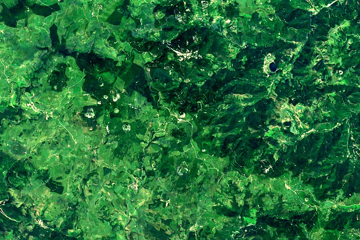 Loire: satellite view of the source